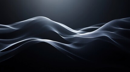 Fototapeta premium Subtle, diffused lighting across a black backdrop, soft gradients, mysterious and moody ambiance, minimalist design ,