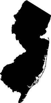 recommend clip art: State of New Jersey Silhouette Outline Graphic Design with Transparent Background	