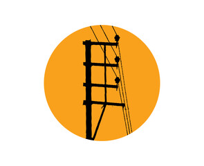 Power Pole Logo Design - Energy and Electricity Theme
