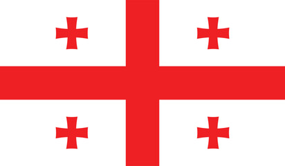 Flag of georgia , Georgian Flag , flat vector