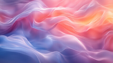 Obraz premium Abstract background with flowing colorful waves, creating a dreamy and ethereal atmosphere.