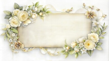 Elegant vintage floral frame