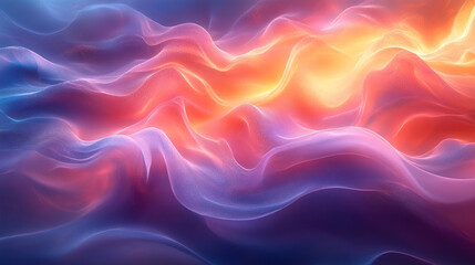 Obraz premium Abstract background with flowing waves of blue, pink, and orange light.