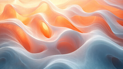 Obraz premium Abstract background with flowing, organic shapes in a warm color palette.