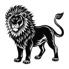 Fototapeta premium lion silhouette vector 