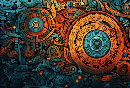 an abstract pattern with many different colors