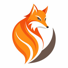 Foxy Minimalist Logo art vector