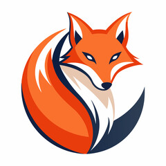 Foxy Minimalist Logo art vector