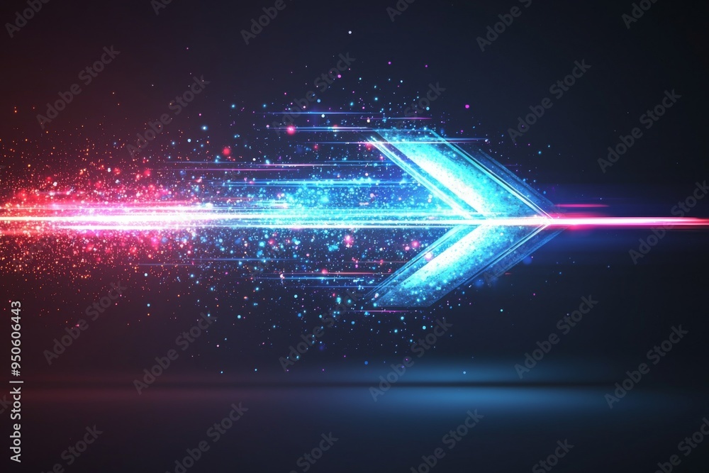 Poster abstract motion speed glowing effect background created with generative ai