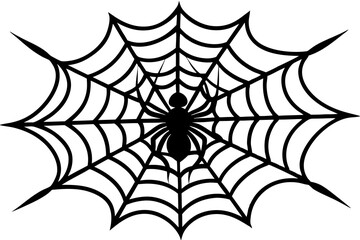 Halloween spider web silhouette vector