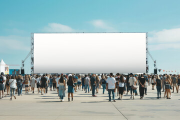 Outdoor event screen  png mockup, transparent design