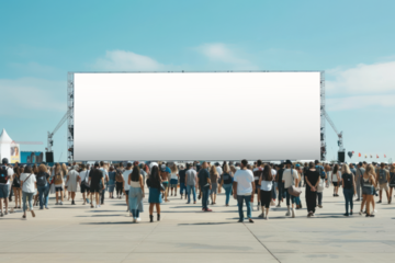 Outdoor event screen  png mockup, transparent design