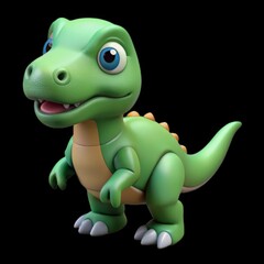 Fototapeta premium Plastic dino toy, 3D illustration
