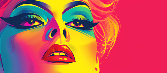 Drag Queen Illustration - Banner or Envelope Size