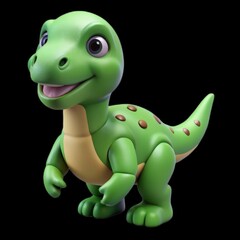 Fototapeta premium Plastic dino toy, 3D illustration
