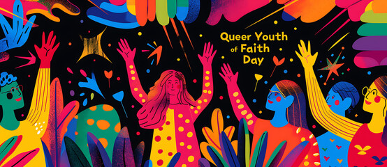 Queer Youth of Faith Day Banner or Envelope