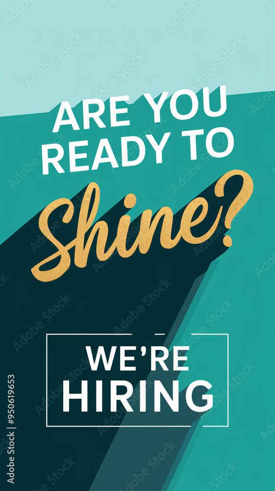 Poster energetic hiring poster with 