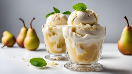 set of pear ice cream