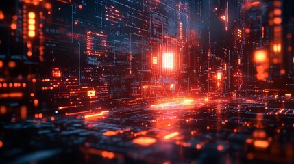 Fototapeta premium An abstract image of a secure digital environment protected by multifactor authentication, highlighting defense protocols, reset functions, and authorization management