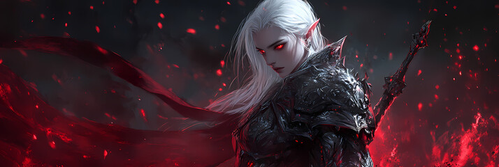 Dark and Haunting 3D Anime Manga Wraith in a Horror Setting