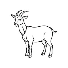 Goat vector  icon lineout and outline icon vector illustration.