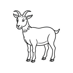 Fototapeta premium Goat vector icon lineout and outline icon vector illustration.