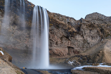  Seljalandfoss waterfall on Seljalandsa river, Iceland, Europe.
