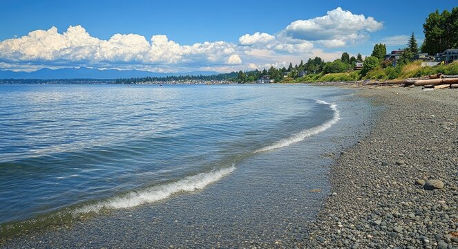 Edmonds Washington Beach: A Scenic View of the Puget Sound Coastline
