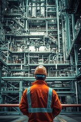 Industrial Complexity: A Maze of Pipes and Structures