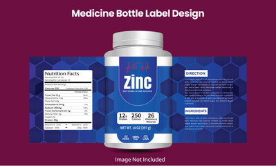 Medicine Bottle Label , Package template design, Label design, mock-up design label template