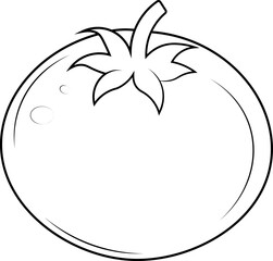 tomato outline for coloring page