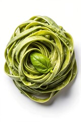 Fototapeta premium Tagliatelle and Spinach Pesto, Pasta Dish, Gourmet Italian Dining Authentic Cuisine Meal Set for a Family Gathering in Italy with Rustic Ambiance and Al Dente Pasta Cooking