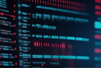 Obraz premium algorithm processing large sets data analysis