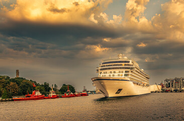 cruise ship in port gdansk