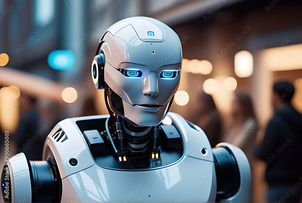 Poster robot advanced ai capabilities engaging interactive communication humans