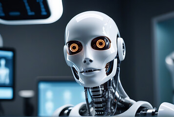 robot features assisting medical examination room