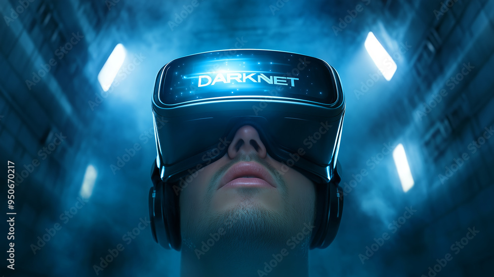 Aufkleber exploring immersive virtual reality in a futuristic setting