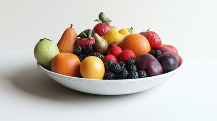 A Bowl of Assorted Fruits and Berries