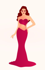 Heart of Pink: A Stunning Portrait of Elegance and Grace: A Regal Figure in a Captivating Gown: A Symphony of Color and Style