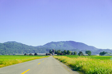 Agricultural farms in Mission, Fraser Valley, BC, Canada