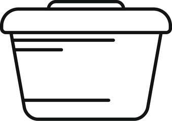 This simple lunchbox icon represents food storage or meal prep