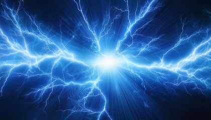 abstract background of blue lightning