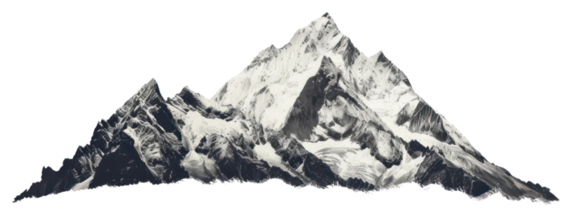 PNG Majestic snowy mountain illustration