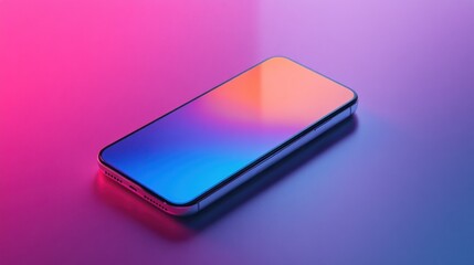 Modern Smartphone on Gradient Background