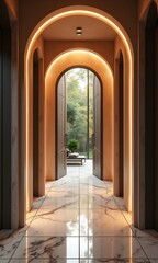 Fototapeta premium Modern styled small entryway
