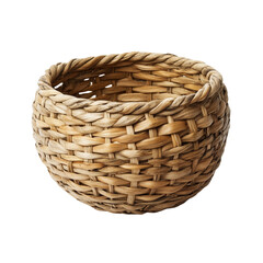 Obraz premium A Scandinavian-style woven basket made from natural materials isolated on transparent background