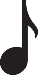 Naklejka premium Music notes icon ,vector black color silhouette, isolated white background