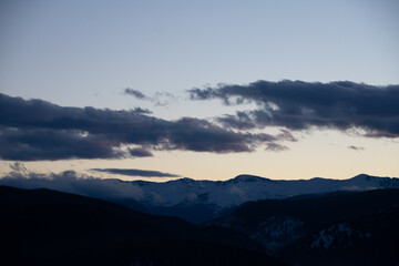 Clouds at sunset Colorado