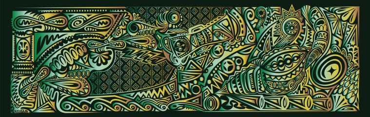 Unique ethnic tribal design, Papua New Guinea Cultural Design