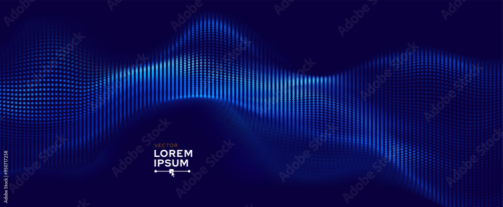 Aufkleber abstract digital eq equalizer. sound wave design element. speaking sound wave vector illustration. a